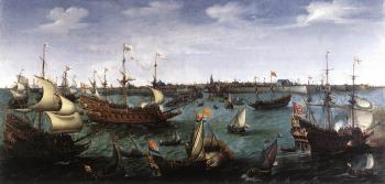 Hendrick Cornelisz Vroom : The Arrival at Vlissingen of the Elector Palatinate Frederic